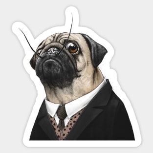 Pug Dali Sticker